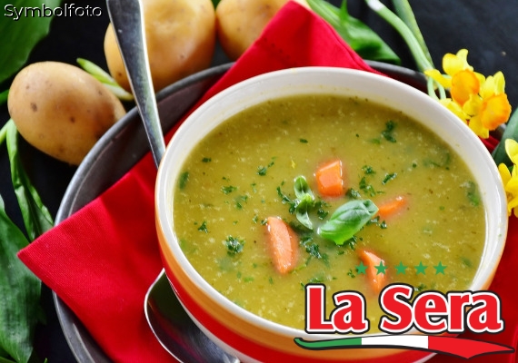 Frische Suppen, Tomatensuppe, Knoblauchsuppe, Zwiebelsuppe, Fritattensuppe